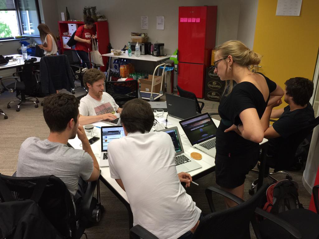 Today is a BIG day for the champs of @LeWagonBrussels! Demo'ing their projects in front of the big crowd! #BeProud