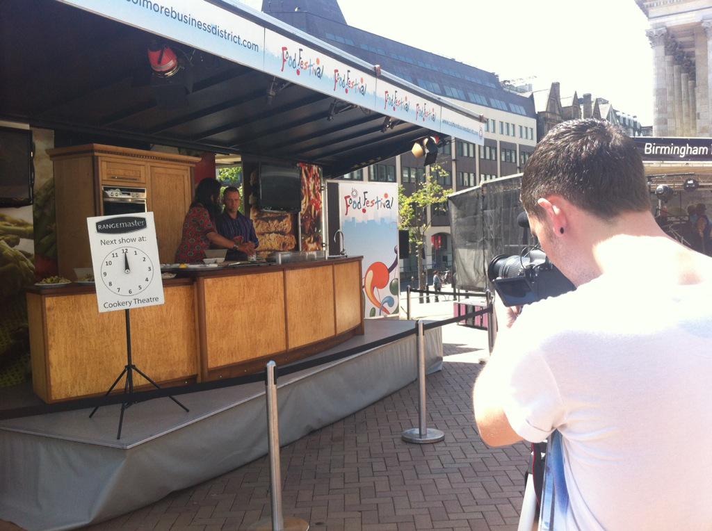 PunkZebra's tweet image. We're filming at the Colmore Business District Food Festival 2015 today, hosted by Phil Oldershaw... #CBDfoodfest