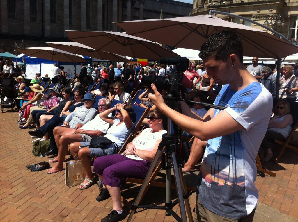 PunkZebra's tweet image. We're filming at the Colmore Business District Food Festival 2015 today, hosted by Phil Oldershaw... #CBDfoodfest