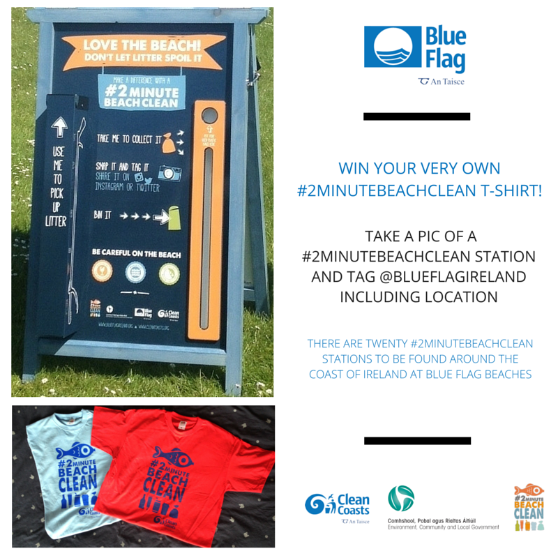BlueFlagIreland's tweet photo. Find one of 20 #2minutebeachclean stations on #BlueFlag15 beaches around #Ireland and win a t-shirt! @swanireland http://t.co/wZxDOpVuyl