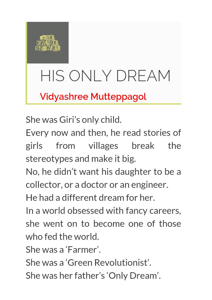 VidyashreeMM's tweet photo. My take on Frame 39.
#OneFrameStories http://t.co/E9R9dTNExg