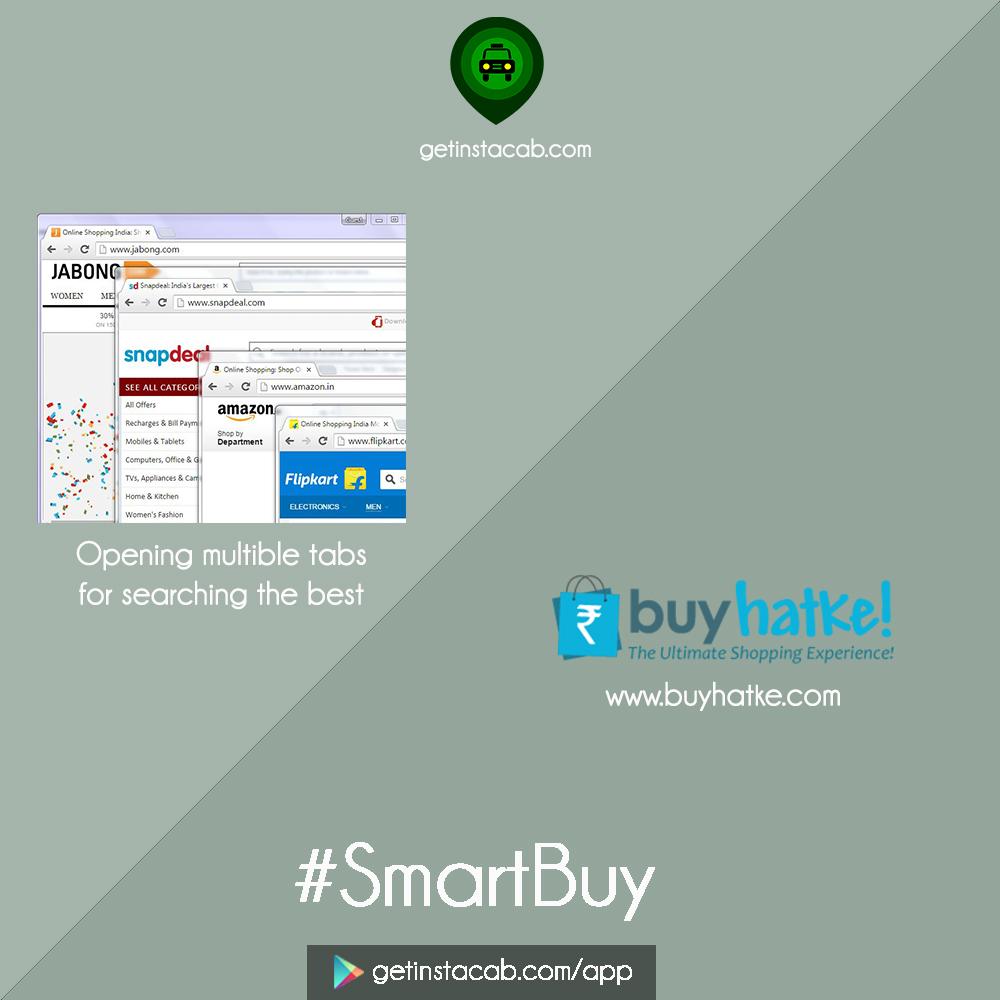 roderindia's tweet photo. .@BuyHatke - #TheSmartWay to shop online! #GetSmart #GetInstaCab http://t.co/Nz7jAmV2R2
