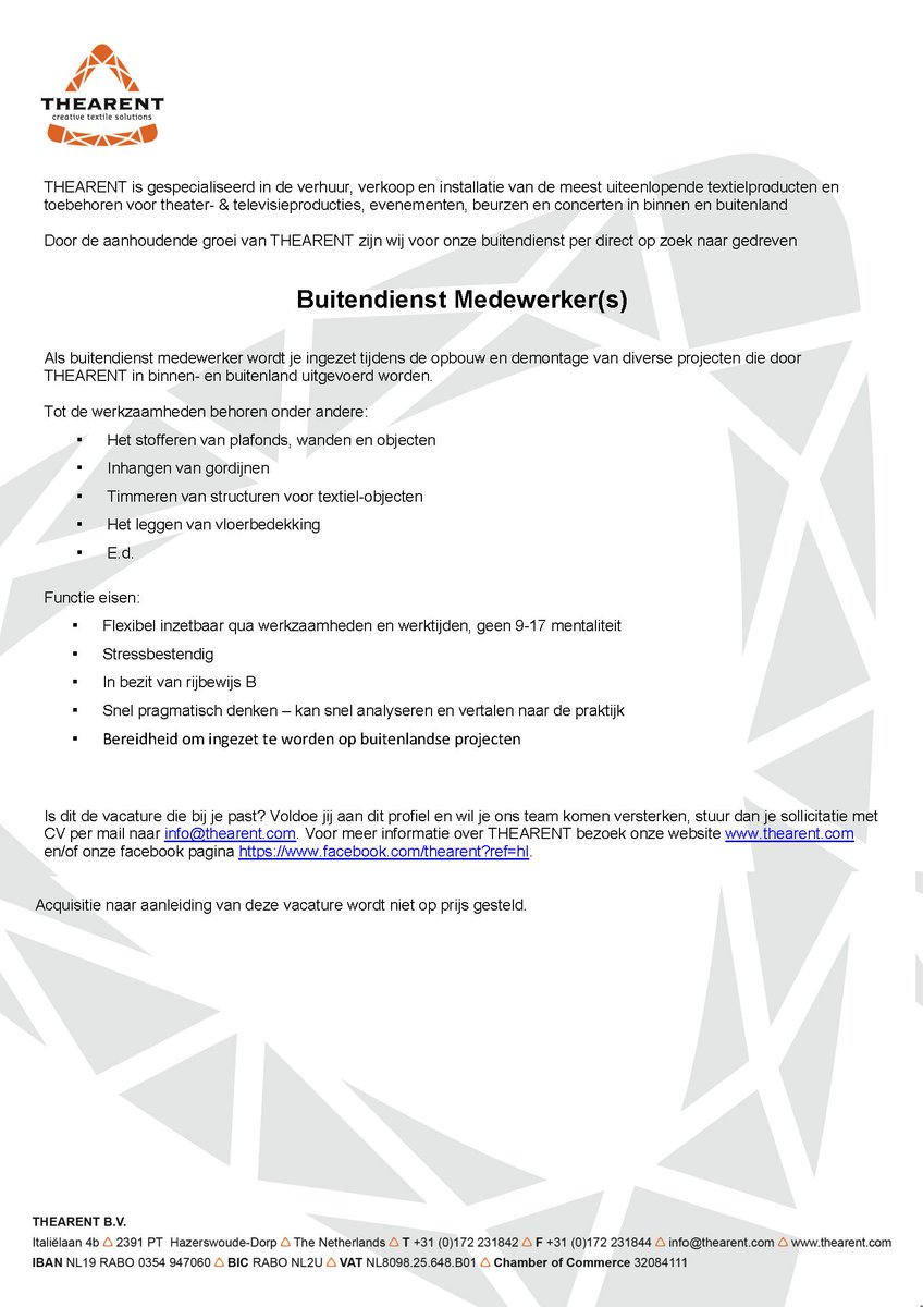 Another opportunity by <a href="/THEARENT/">Thearent</a>!
thearent.com/#!jobs/c1bcq
#jobs #jobsearch #NEWJOBS #opportunity #textile