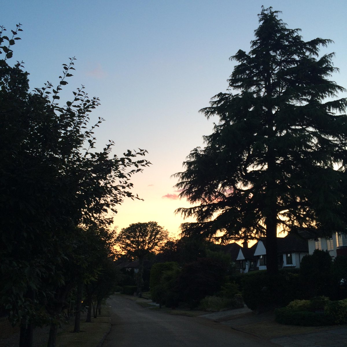 Stephansmith's tweet photo. Taken at 9.27 BST, My street in London #plutotime http://t.co/glrJVXoZ3W