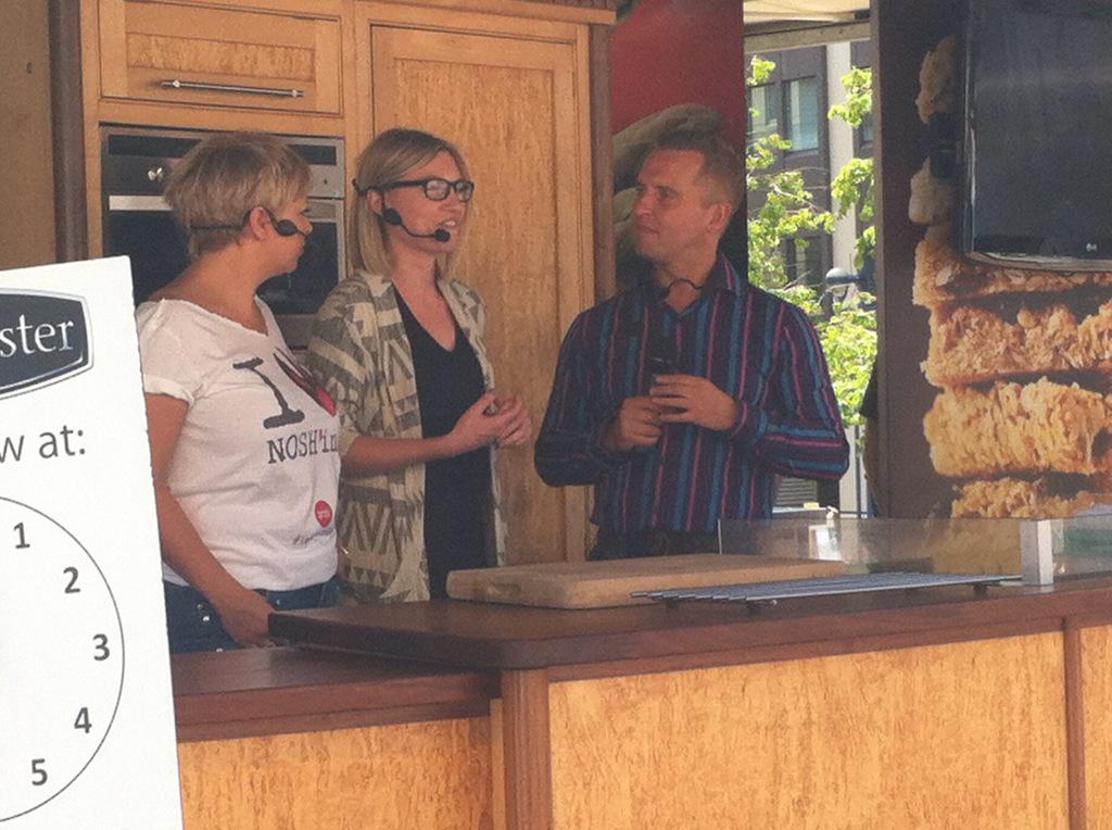 IAmBirmingham's tweet photo. It's local chefs and local celebs joining presenter Phil Oldershaw for a cook-off at the #CBDFoodFest today... http://t.co/6zVfGyJwey