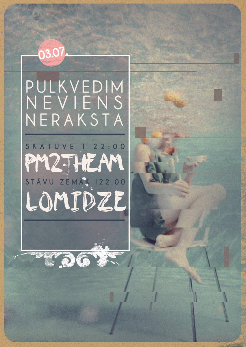 LABDIEN,SATIKŠANĀS VIETU MAINĪT NEDRĪKST
SKATUVE <a href="/pm2theam/">PM2AM</a>
STĀVUZEMĀK LOMIDZE <a href="/datenbits/">Datenbits</a>
LAIMĪGĀS STUNDAS
20-22/01-02