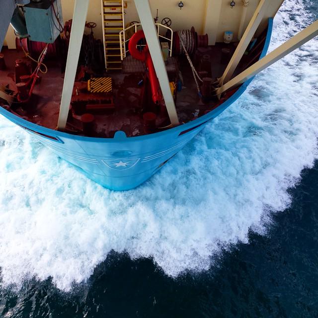 Maersk's tweet photo. It is #Friday and we are feeling #free on the #highseas (Image by asfrance) http://t.co/CTLdPkJohR