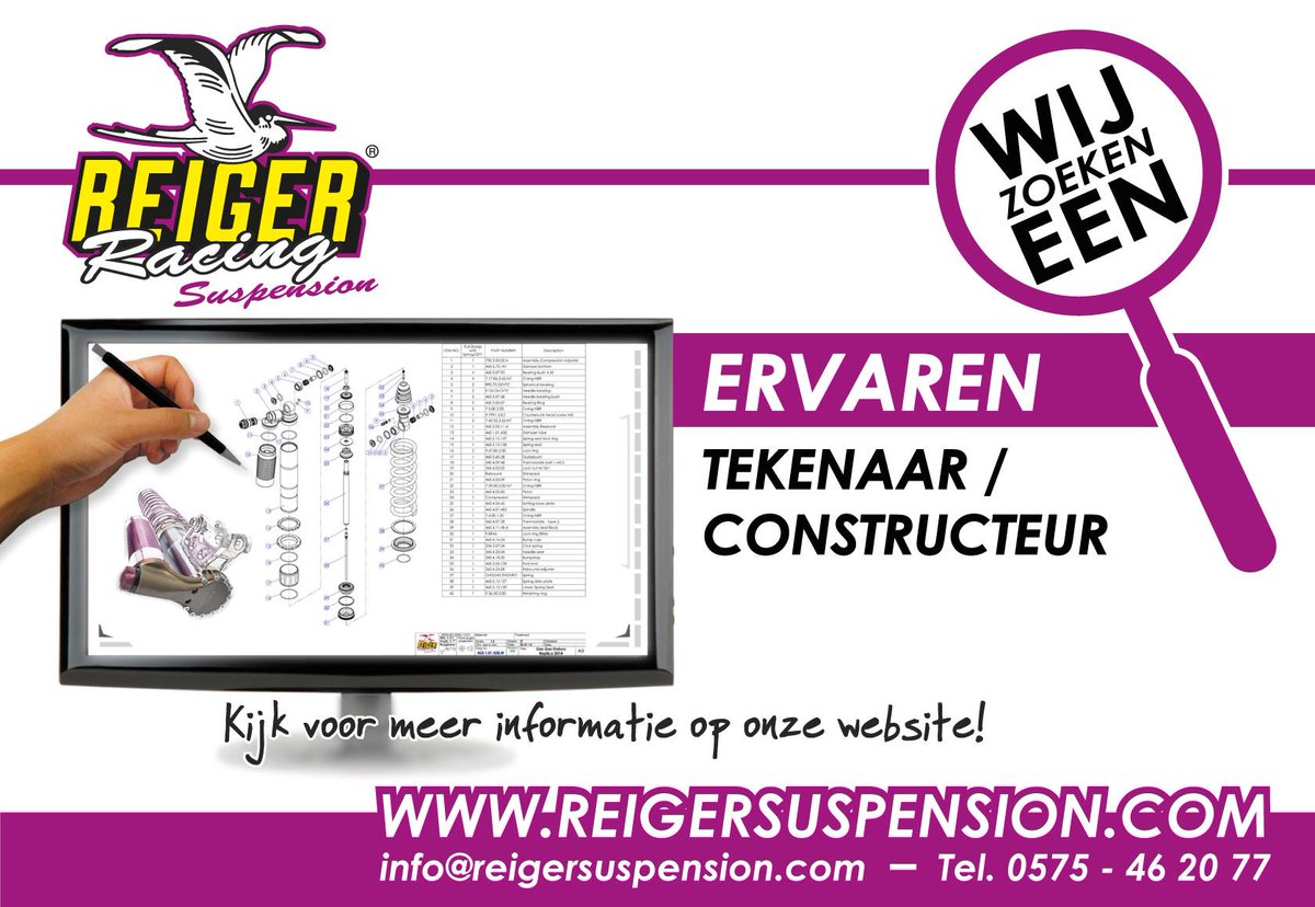 Kijk voor meer informatie over deze vacature op: reigersuspension.com/wordpress/abou…