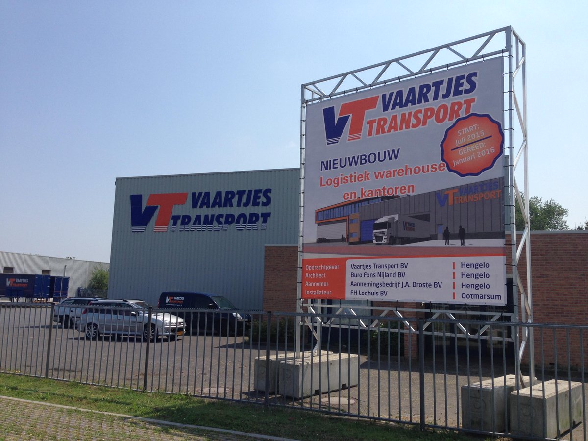 Vandaag reclamebord uitbreiding #bedrijfshal Vaartjes geplaatst Wilt u ook bouwen of verbouwen bedrijfshal.nl