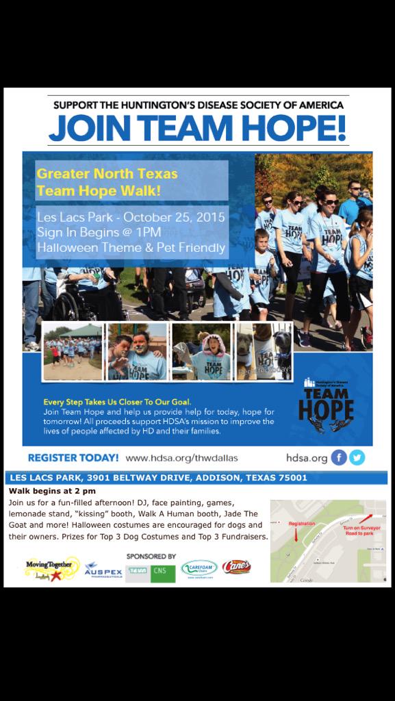 HDSAGNTX's tweet photo. We are getting super excited for our Team Hope Walk in October! http://t.co/mX1RCbgLvn