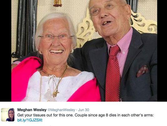 Amazing! Couple married 75 years died in each other's arms. MORE: on.wvec.com/1KAMKto #TrueLove