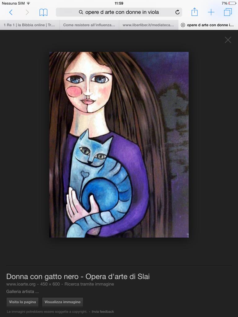 RossanaNapoleon's tweet image. Donna con gatto nero  #Slai

#DonneaInArte #DonneInViola 
@PasqualeTotaro @emanuelaneri14