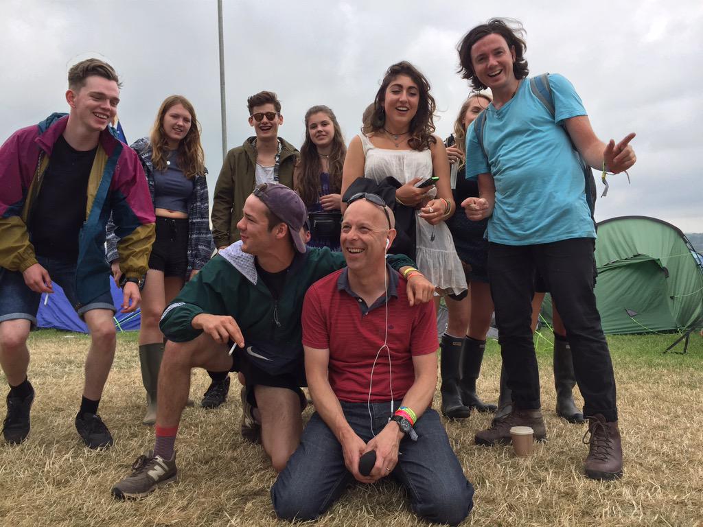 A quick selfie with a group of <a href="/bbcintroducing/">BBC Music Introducing</a> fans (Well, they are now!) #Glasto2015