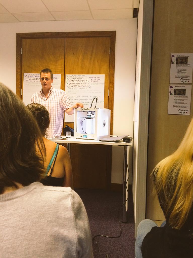 YardsApart's tweet photo. Great presentation by @fablabcardiff @womenspire #Milkshake today! 3D Printing is awesome! 🐰🐇 http://t.co/uzq25M0lE2