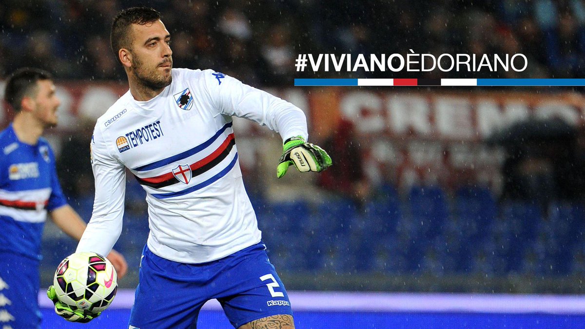 sampdoria's tweet photo. #VivianoèDoriano! Inondiamo di #retweet la conferma alla #Sampdoria del nostro portierone. http://t.co/H4AH4nv4n0