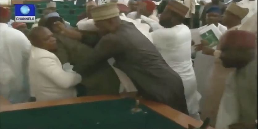 jidesalu's tweet photo. House of Reps Fight:An embarrassment to Nigerians.When thugs become lawmakers,the arena remains a JUNGLE.
#FixTheNASS http://t.co/6qxVMZHJvW