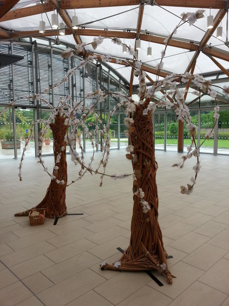 Unique artist made wedding decorations. Beautiful tree sculptures with a twist #northeast #weddings #northumberland