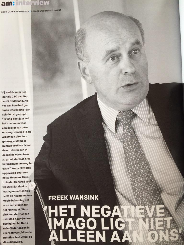 rweurding's tweet photo. Lezenswaardig interview met oud vice voorzitter @Verbond en CEO @Generali_NL Freek Wansink in nieuwste #AM @AMweb_nl http://t.co/sp7TOqDivW