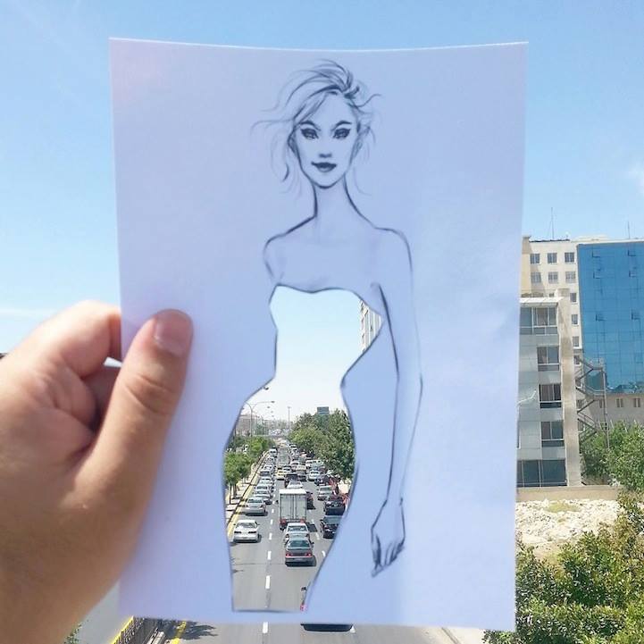 anewhypedk's tweet photo. Architect and fashion illustrator Shamekh Completes His Cut-Out Sketches With Everyday Scenes http://t.co/OUeQGY1CbG http://t.co/CYio6FNDrn