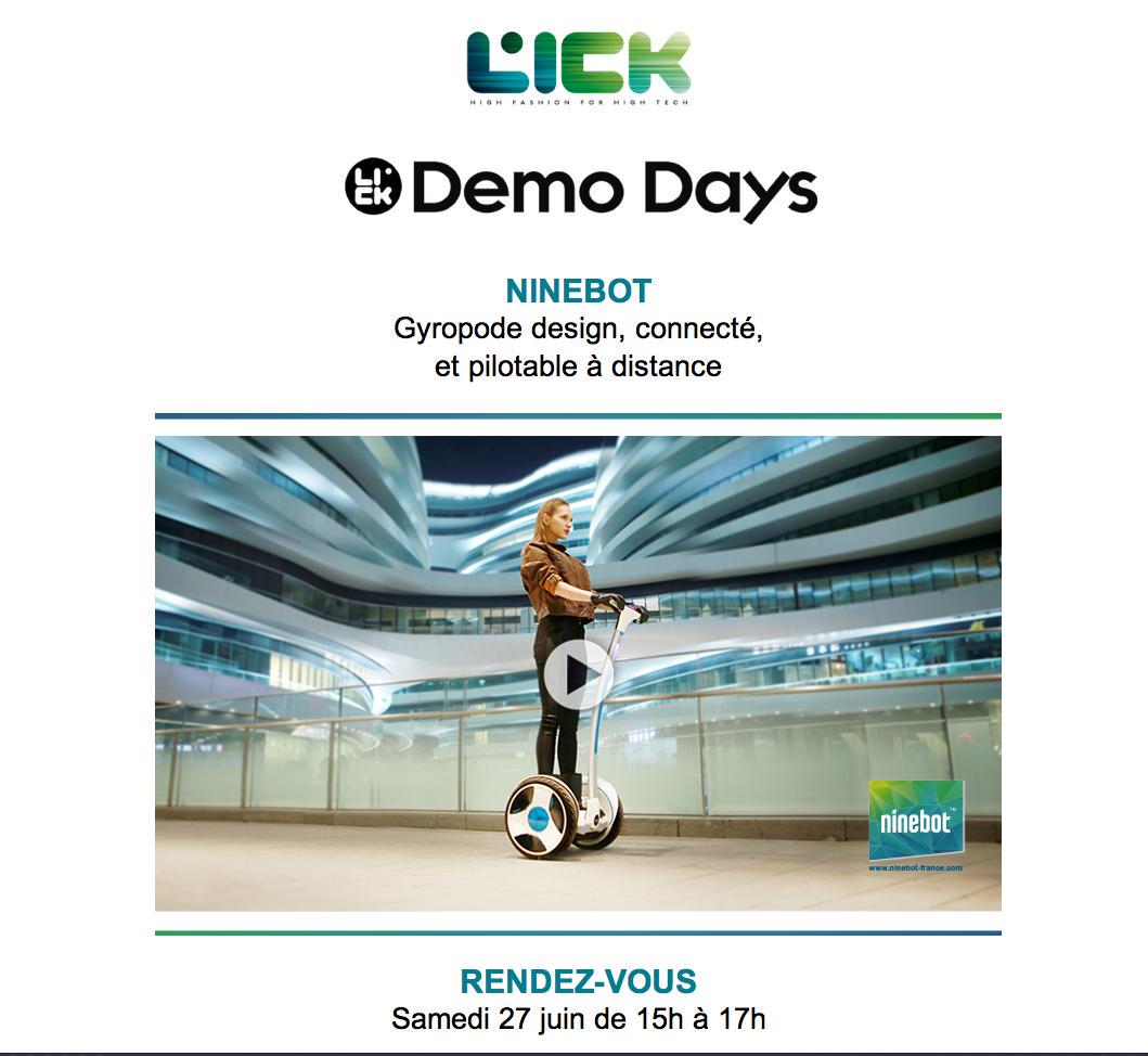 LICK_officiel's tweet photo. #LICKEVENT RDV Demain dès 15h chez @LICK_officiel @Les4Temps pour tester modes déplacement d'aujourd'hui @ninebotFR ! http://t.co/remthr6jTZ