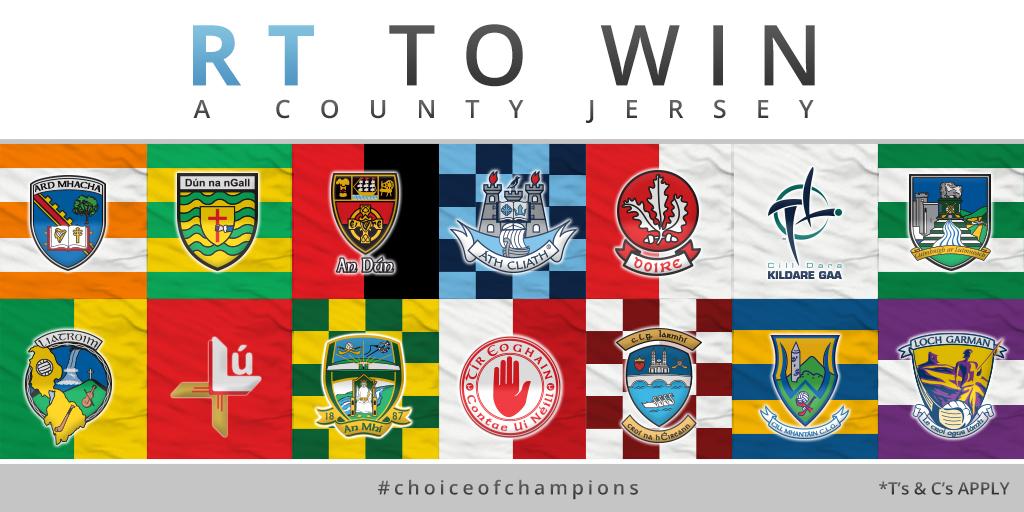 ONeills1918's tweet photo. Lots of Counties in Senior Championship action this weekend. #RT for a chance to #Win a Jersey! #choiceofchampions http://t.co/qLNg6gsiRM