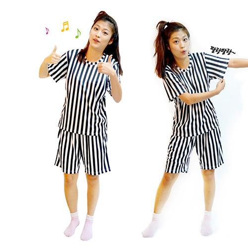 BANTsister's tweet photo. (o’∀｀o)ﾉ♪ 그리고 죄수복하면 빠질 수 없는 줄무늬도 있죠. 큰줄무늬는 긴팔+긴바지예요. http://t.co/wgCjRBu4c4