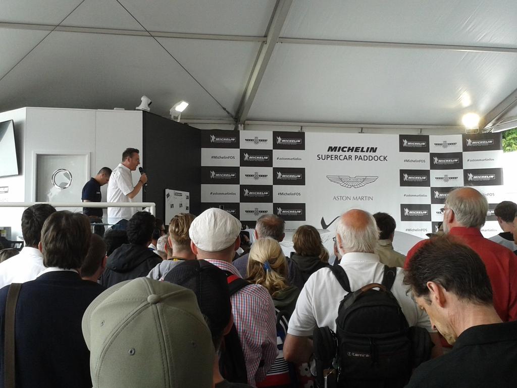 aasklov's tweet image. The reveal of the Aston Martin Vulcan at #MichelinFOS