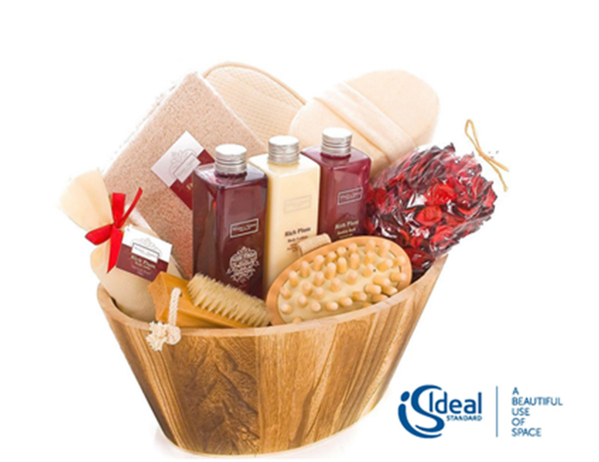 IdealStandardUK's tweet photo. Be in with a chance of #winning this gorgeous hamper... RT&amp;follow @IdealStandardUK before 4pm Friday! #FreebieFriday http://t.co/1PILGzKvRN
