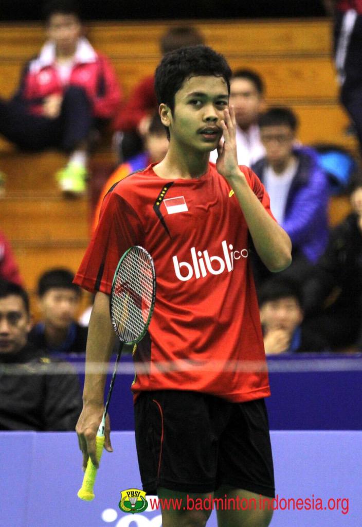 GintingFans's tweet photo. Anthony Ginting di babak QF #AJC2014 #Throwback http://t.co/JbJpacFq4X