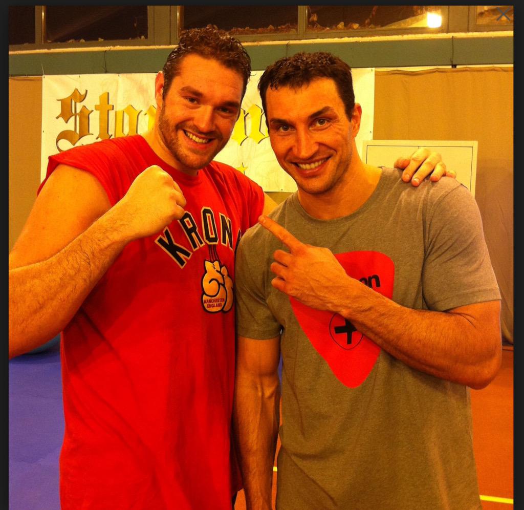Tyson_Fury's tweet photo. The man who I'm about to dethrone, don't take to personally @Klitschko as its sport, #AndTheNew a great champion. http://t.co/jlLteCuOua