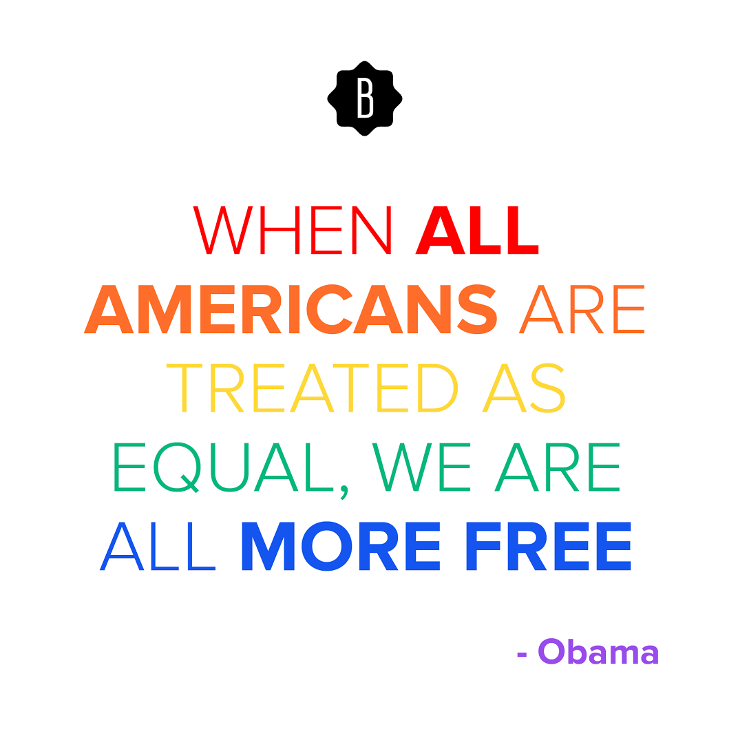 bustle's tweet photo. Beautiful words from the @POTUS #LoveWins http://t.co/vVBi8NC2w3