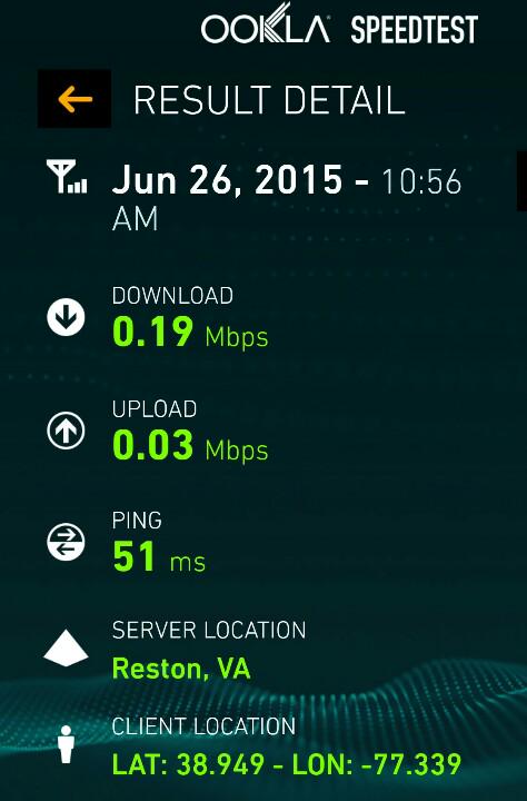 rlbarnett's tweet photo. @Sprintcare here is my sprint speedtest for today ironicaly the network dropped while doing the test http://t.co/KsPrVWMx3V