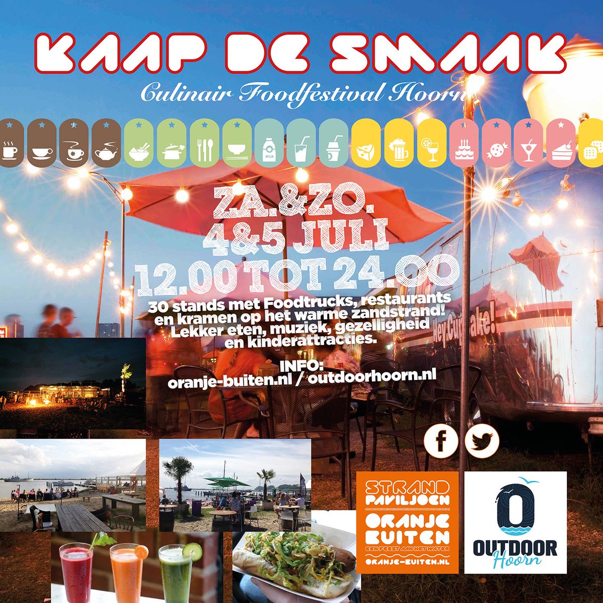 Tip van de #Nachtkaper: Kaap de smaak za+zo 4+5juli <a href="/marinakaaphoorn/">marinakaaphoorn</a> <a href="/OranjeBuiten/">Oranje Buiten</a>. Check de site! <a href="/WijKapenHoorn/">KaapHoorn400</a>