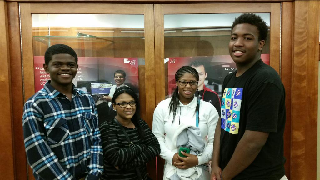 Students complete the UC DITLE program on computer programming. Way to go Tahjay, Gift, Naiyah and Erin!