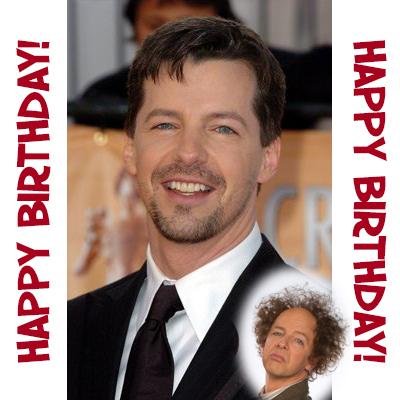 Happy Birthday to Sean Hayes! We re sure he ll be great again as Larry in next new Three Stooges movie! 