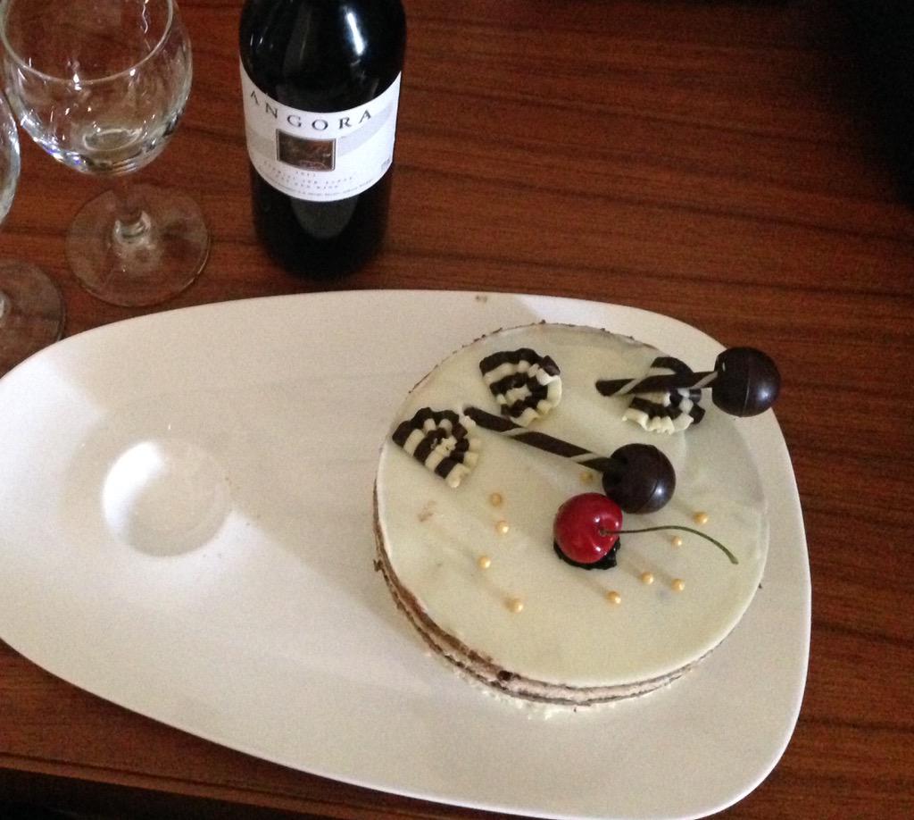 shellhowlett's tweet photo. Thank you #HiltonDalaman for the #BirthdayCake &amp; #Wine very kind. @hiltondalaman @HiltonWorldwide http://t.co/DEhqMlhBj5