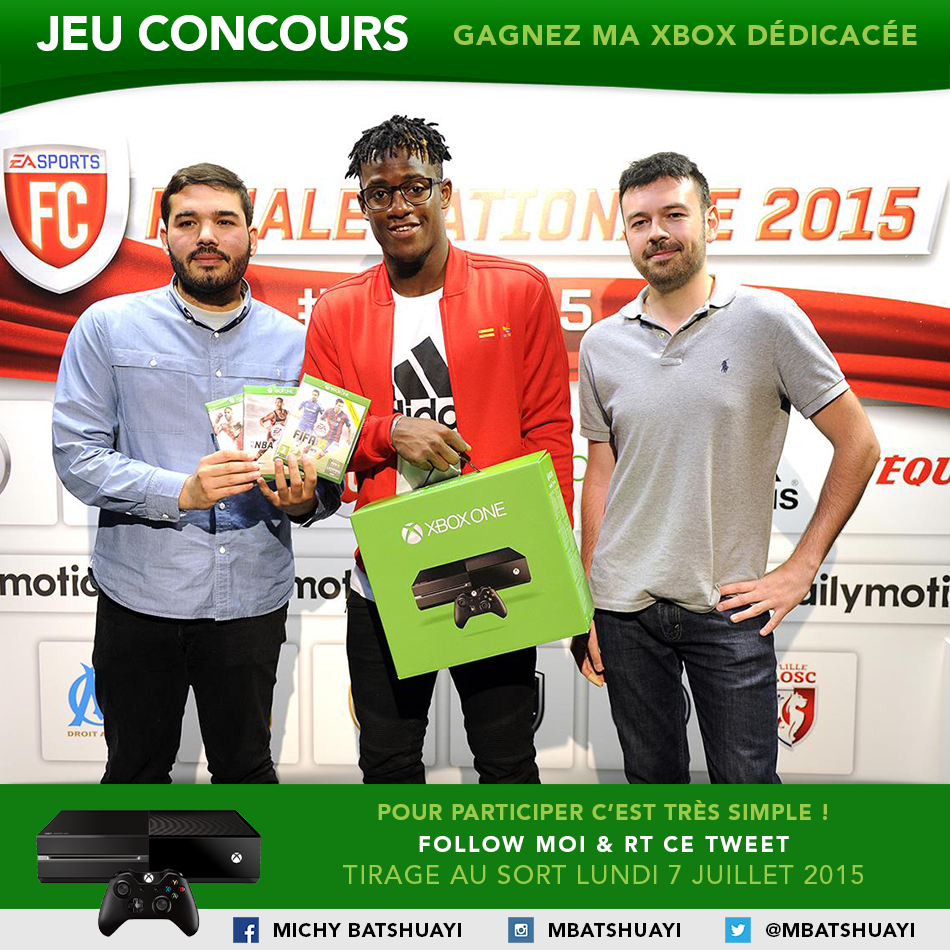 mbatshuayi's tweet image. Concours surprise ! 😃 Follow @mbatshuayi + RT ce tweet pour gagner ma Xbox One dédicacée #MB22 👍 Bonne chance !