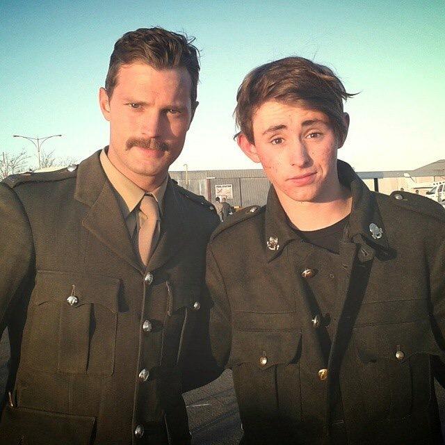 JamieDornanNI's tweet photo. Woah! Jamie in uniform on the set of Jadotville.
#JamieDornan #JDNI http://t.co/rl12jAcqGQ