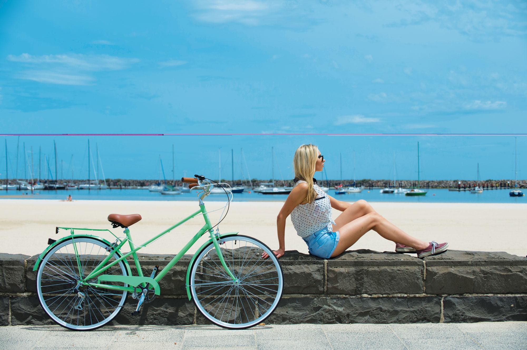 Mint green ladies best sale bike