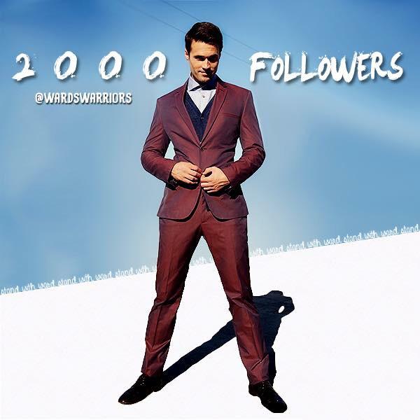 We've reached a new milestone with 2K followers! Thank you #WardWarriors for continuing to #StandwithWard!👍
