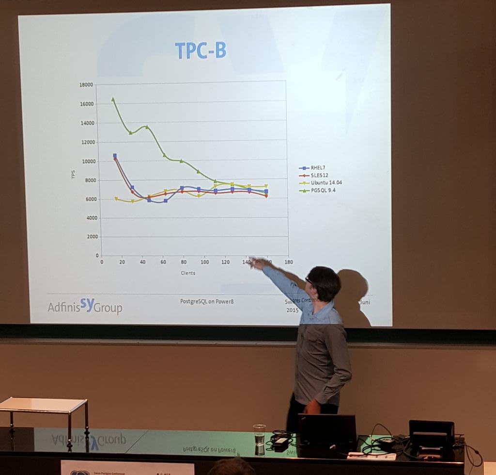 sfkeller's tweet image. #PostgreSQL on Power8 at #SwissPGC /cc @IBM