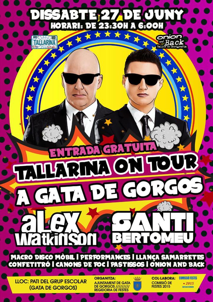 QuintosGata2015's tweet photo. ESTEU PREPARATS???? 
DEMÀ TALLARINA ON TOUR! 🙌🎶🎧 amb @SantiBertomeu http://t.co/Z81yauJKUG