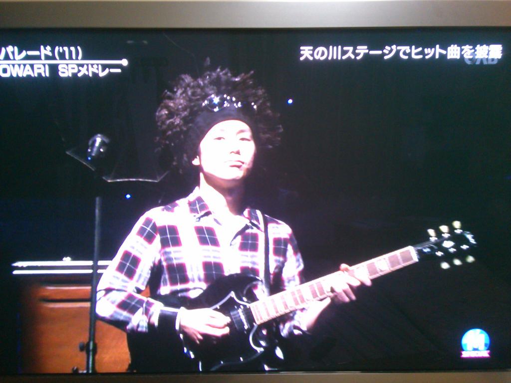 world_end_n's tweet photo. なかじんの頭がデジモンの主人公すぎて

#Mステ http://t.co/sTufWc2yvd