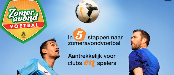 sportstrategie's tweet photo. De KNVB gaat zomeravondvoetbal meer stimuleren. Het kan nu bij 100 voetbalverenigingen in NL. http://t.co/LnIQK3mKa2 http://t.co/f3o4j3rTew