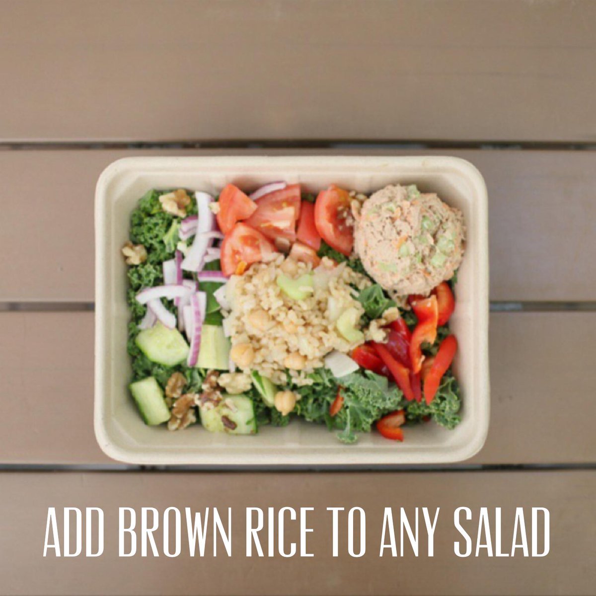 GoGoFreshFood's tweet image. What's not to love about a fresh &amp;amp; colorful #salad? Add brown rice for an incredibly satisfying meal. #SoBe