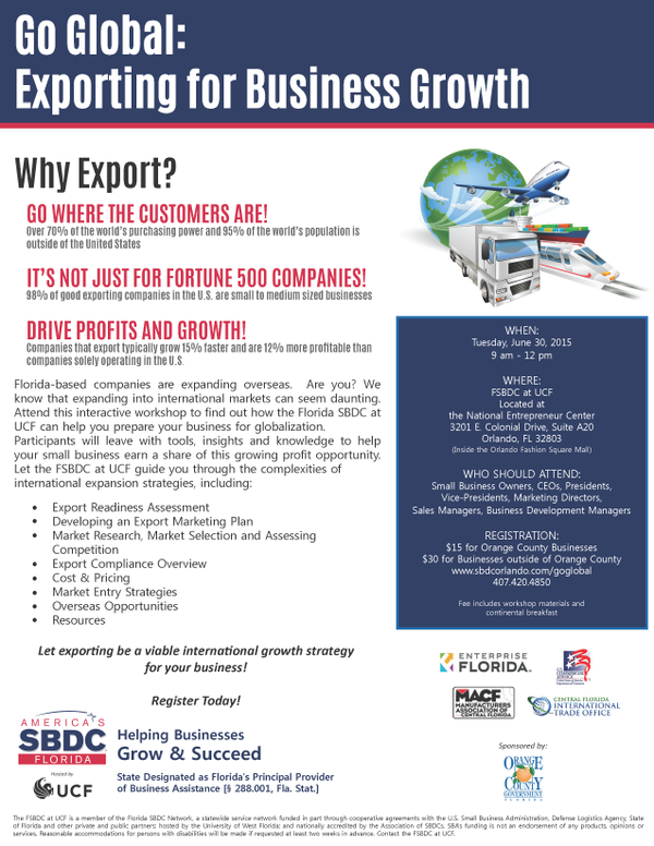 sbdcorlando's tweet image. Take your Business Abroad! Register Today
ow.ly/OPNDt