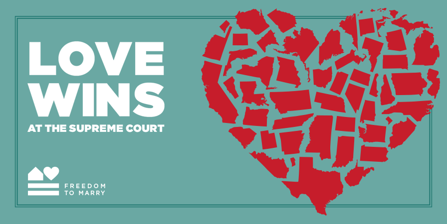 freedomtomarry's tweet image. VICTORY: #SCOTUS just ruled in favor of the freedom to marry nationwide! #LoveWins bit.ly/1Jl4IRV