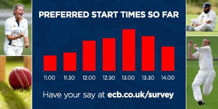 Play cricket?
What's the earliest you'd like to start your cricket matches?
#NCPS so far says 13.00