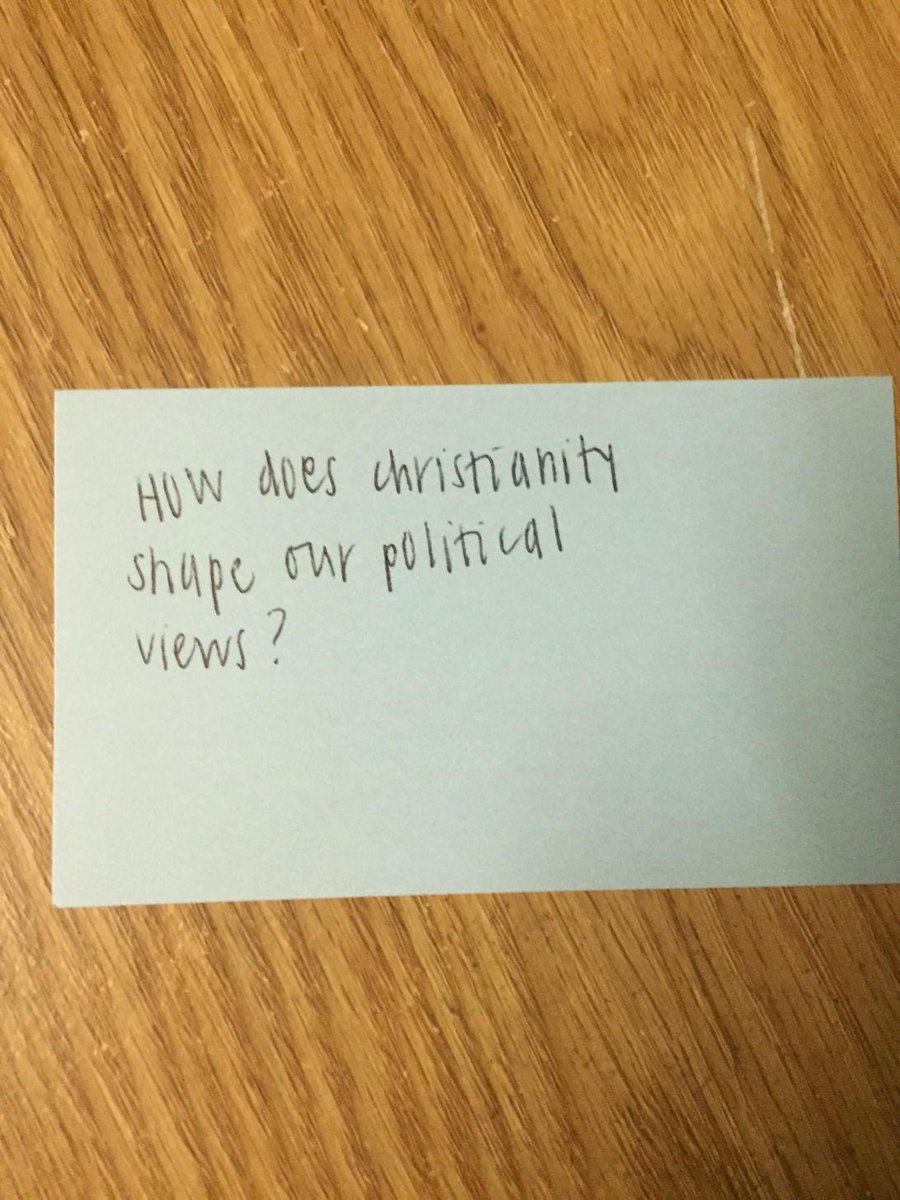 csfquestions's tweet photo. Today's question is about Christianity and politics! #CSFQ http://t.co/GBJLAfG2HM