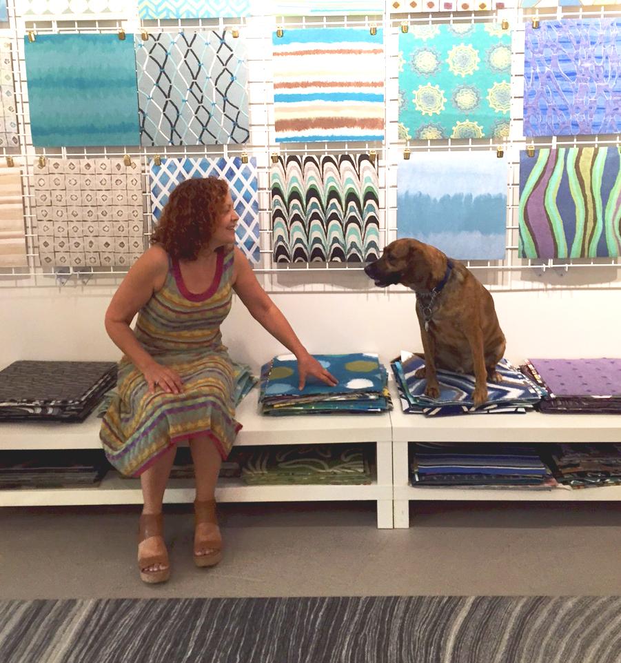 SitStayandClick's tweet image. It's take your dog to work day! We're enjoying a little puppy love with Bo at the @LioraManne showroom.